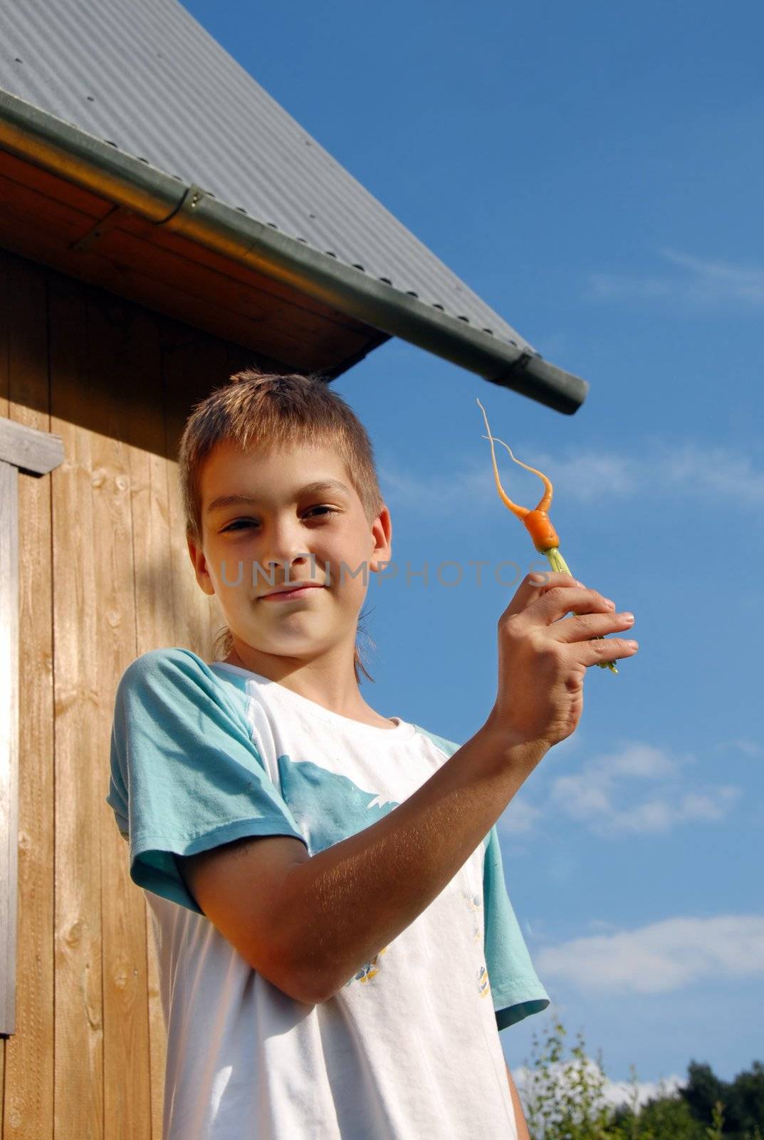 Boy with carrot by simply