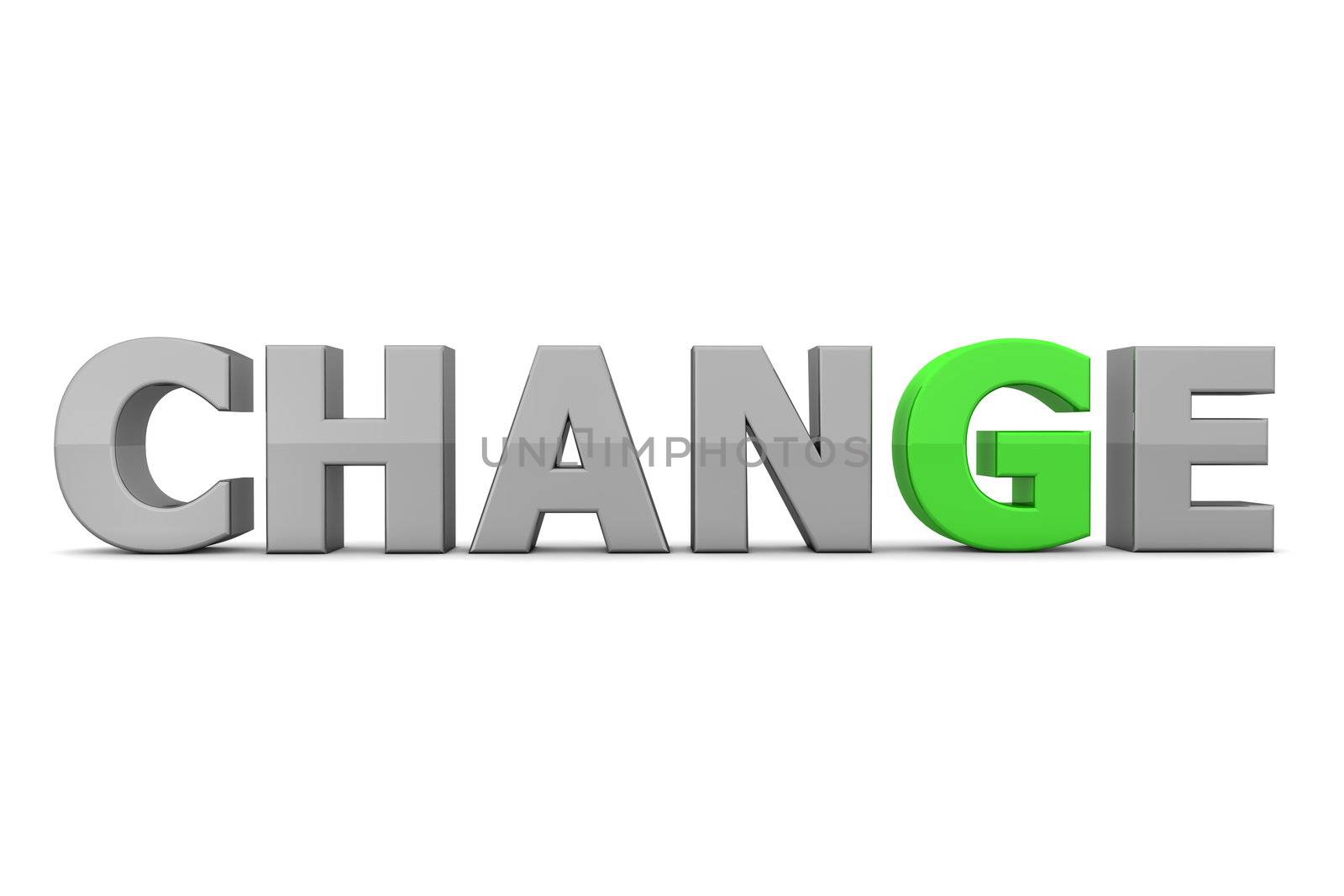 Chance to Change - Grey and Green by PixBox