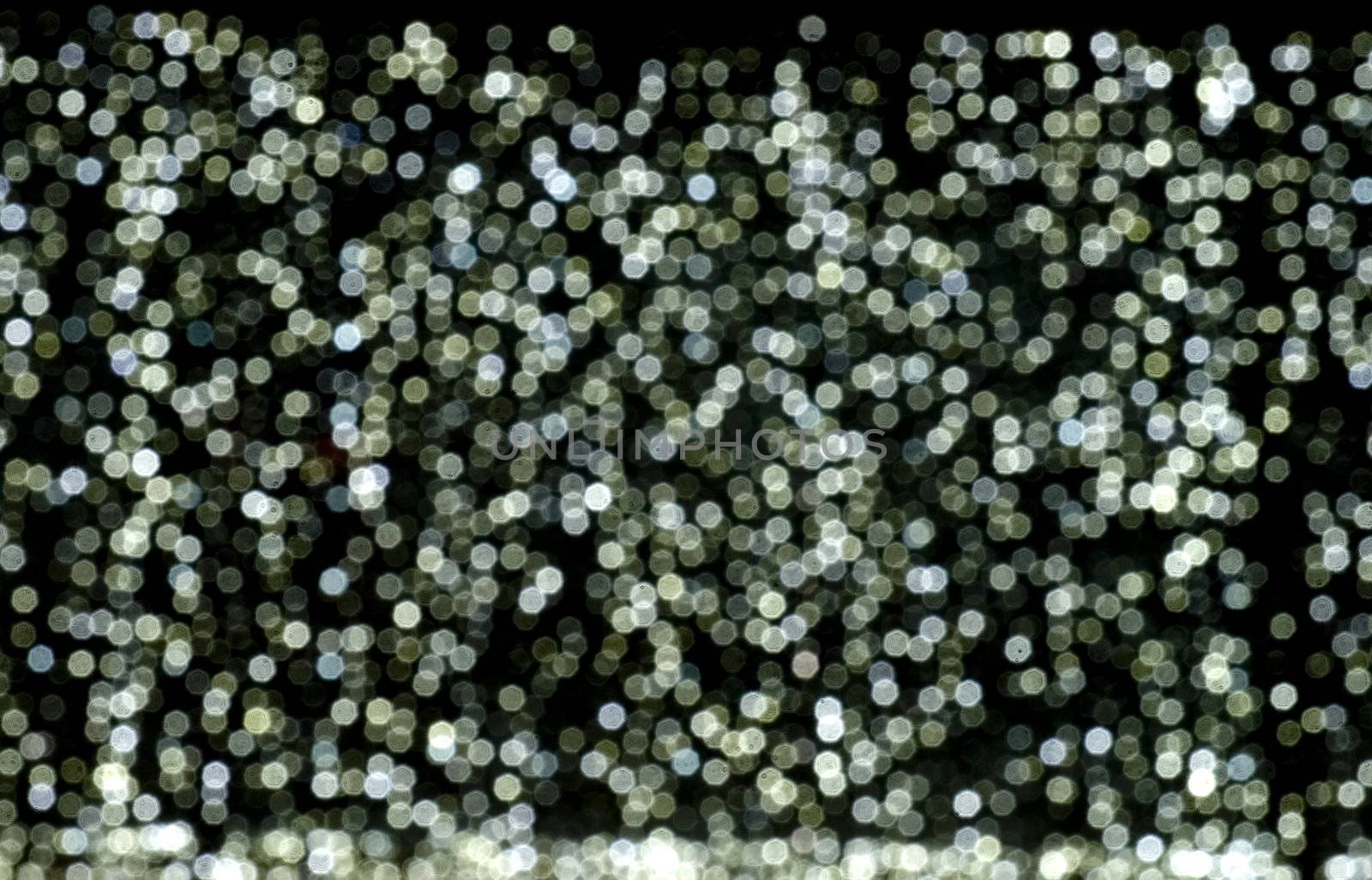 Display of Christmas fairy lights on a building