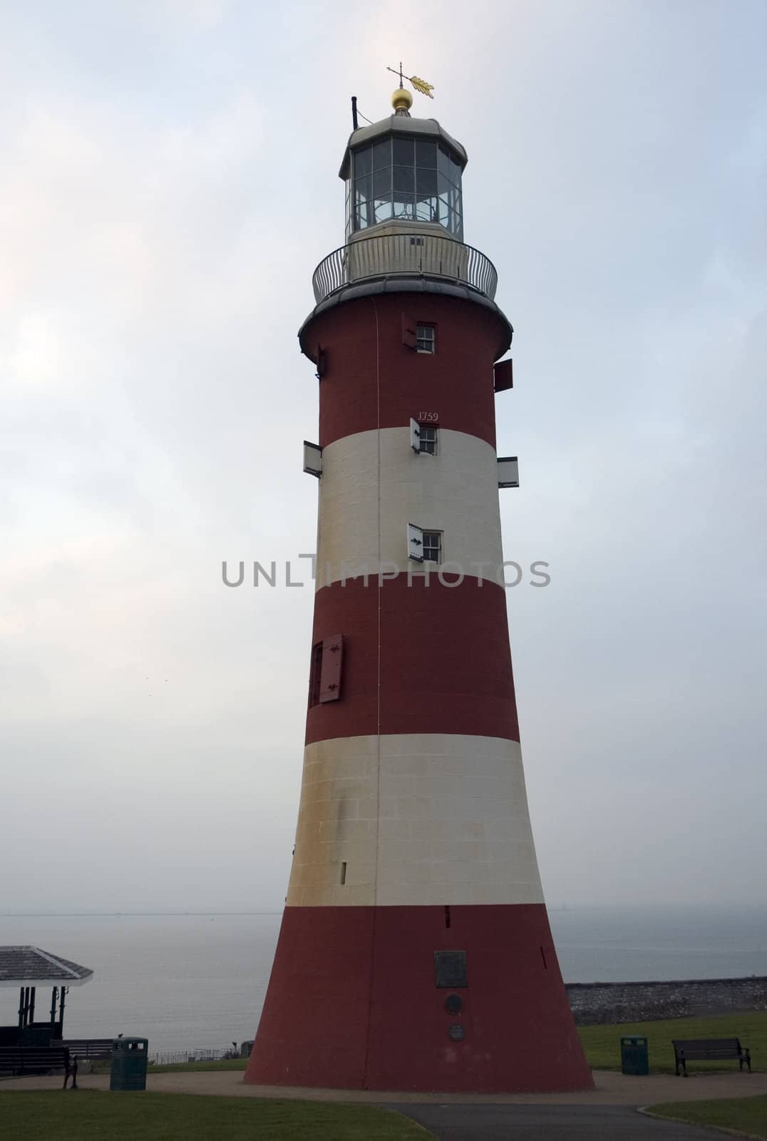 Lighthouse twer on the Hoe in Plymouth, England