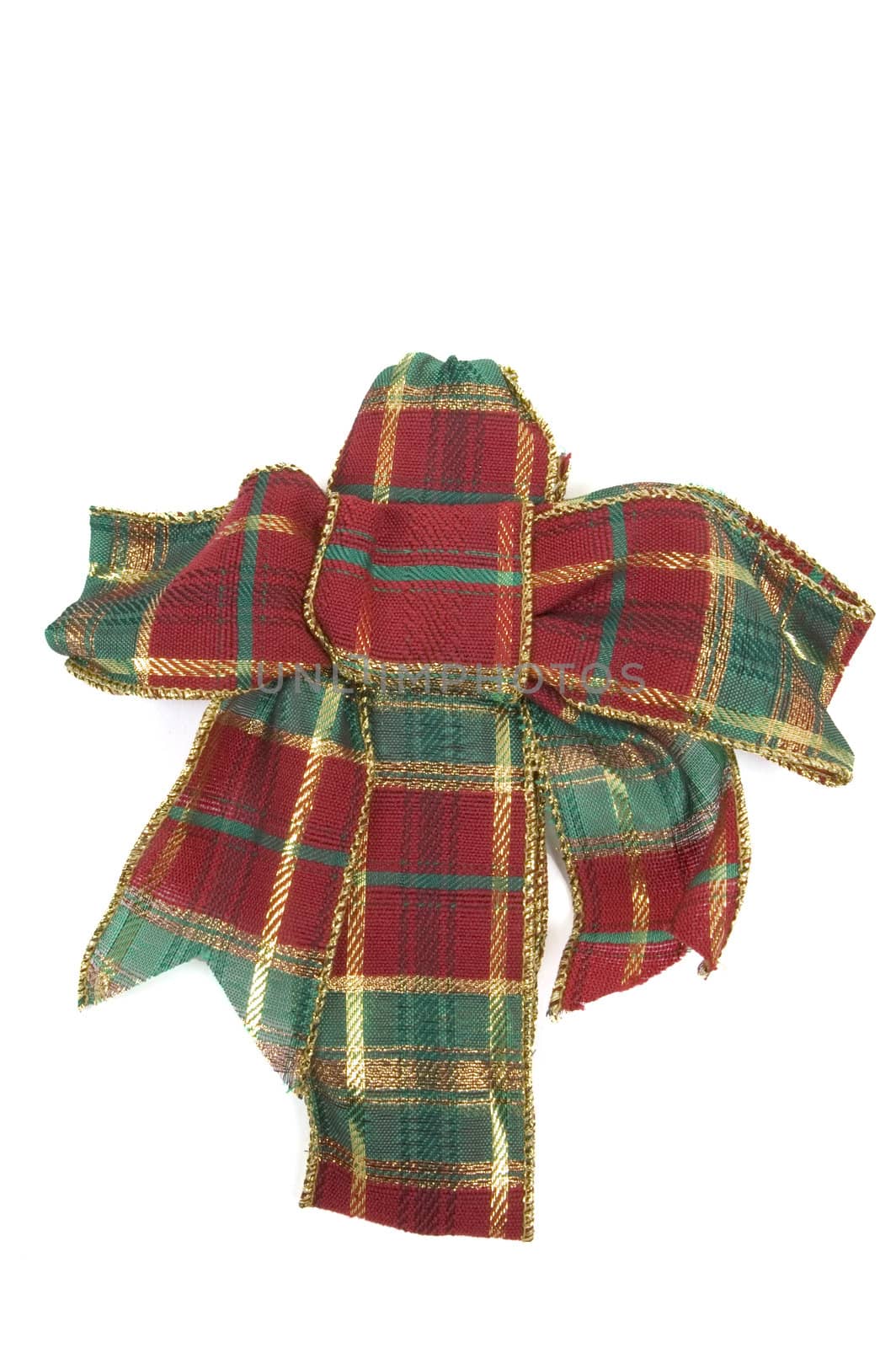 A tartan pattern Christmas bow decoration