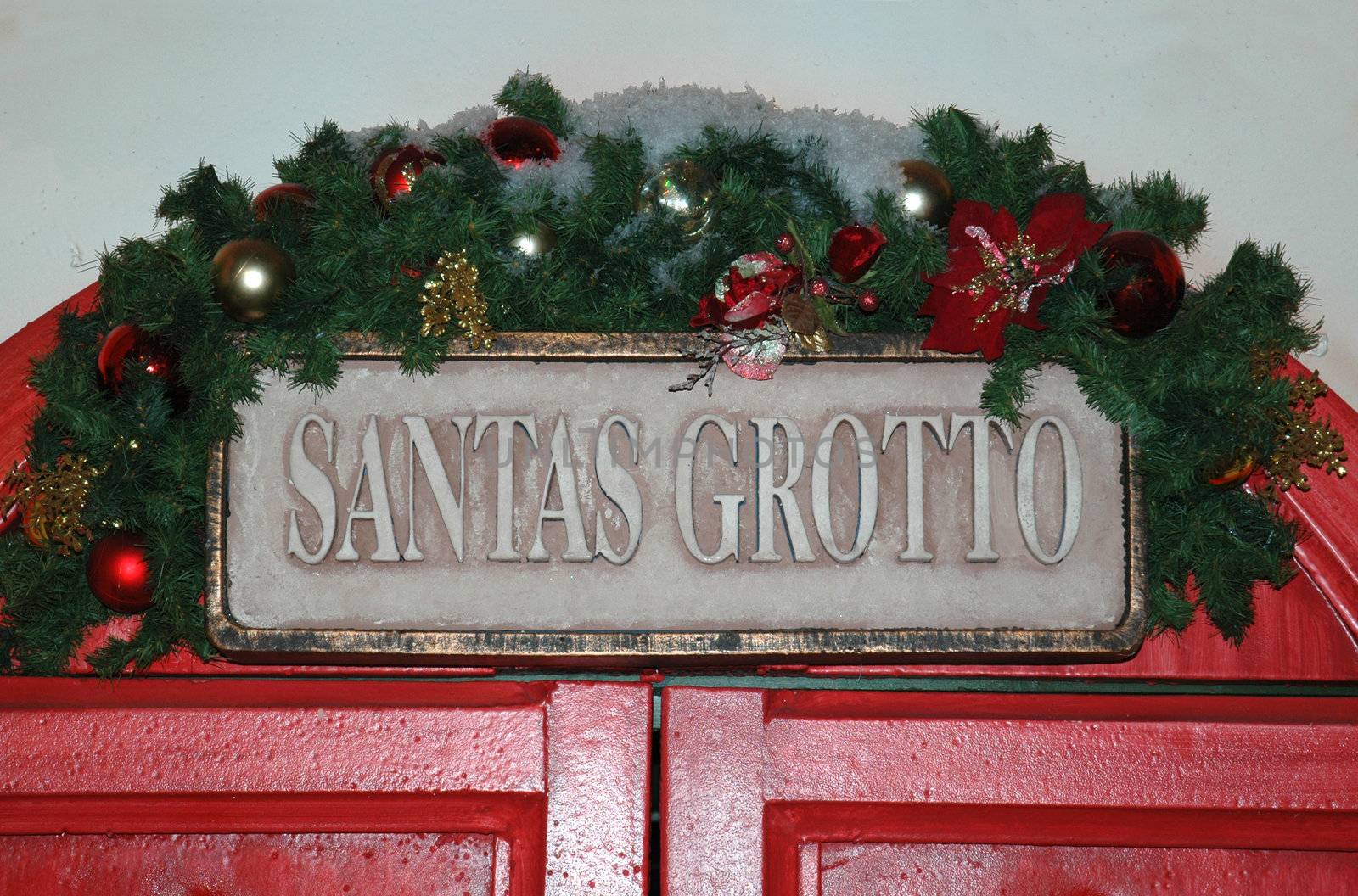 The doors to Santa's Grotto