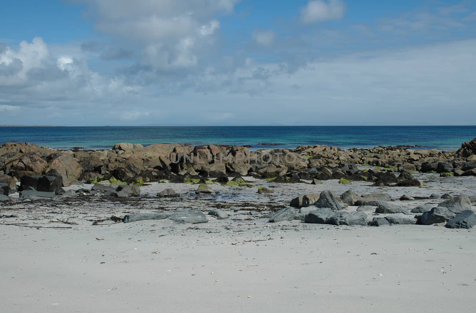 A beautiful beach scene on the scottish isle of Tiree