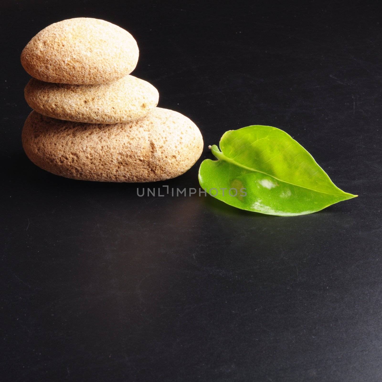 spa or zen concept with stones showing healthy lifestyle or nature