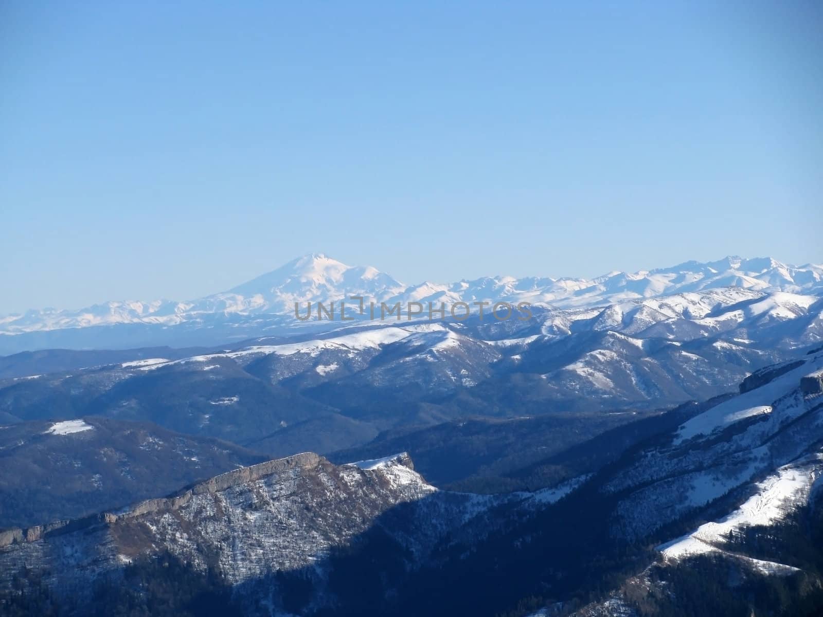 The main Caucasian ridge; rocks; a relief; a landscape; a hill; a panorama