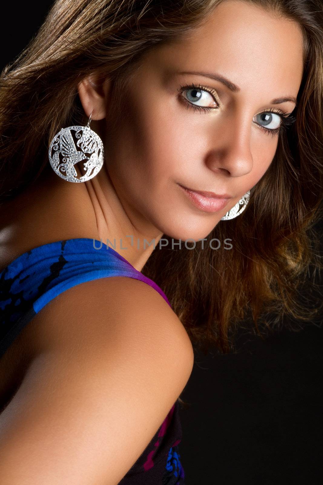 Beautiful gorgeous closeup woman portrait