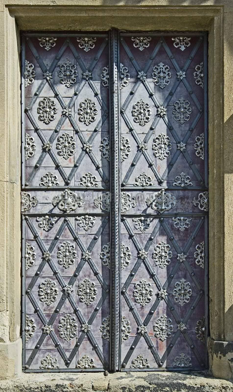 church medieval metal door