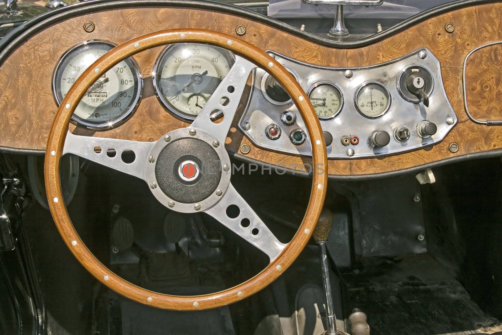dash board of vintage car