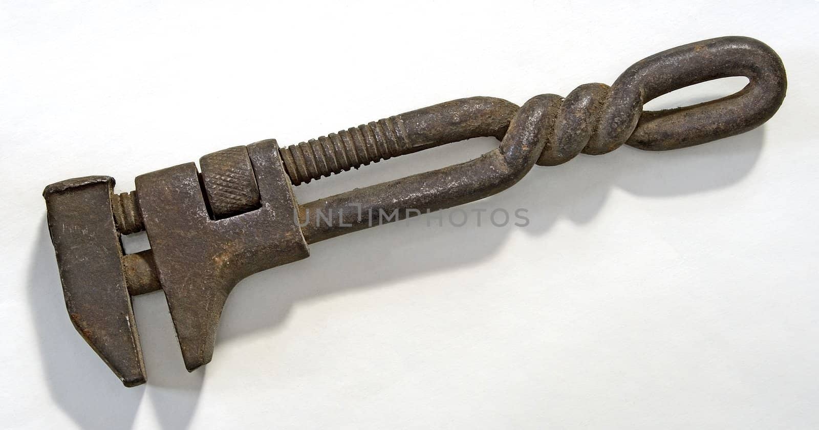 vintage rusty adjustable spanner