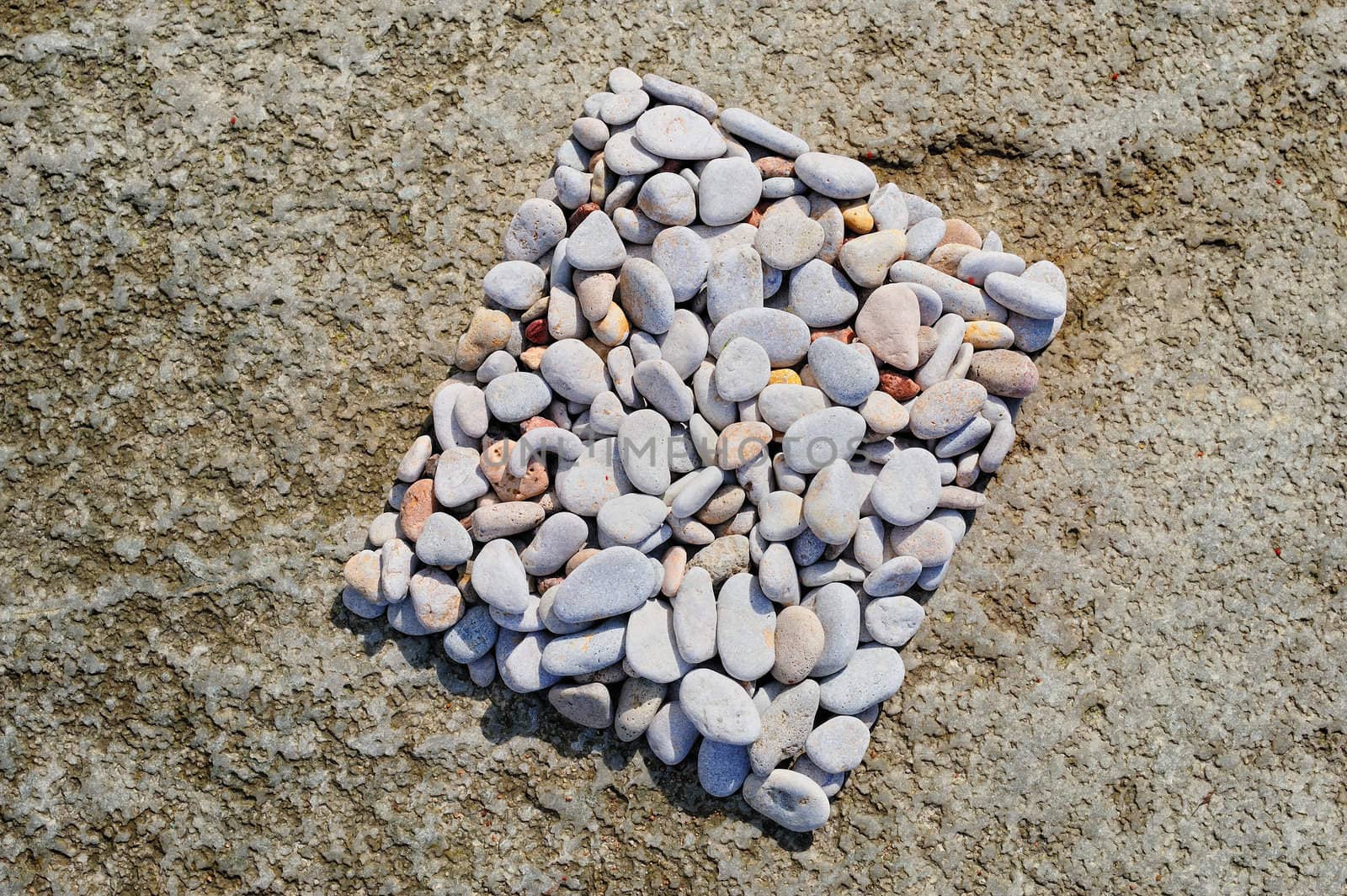 Abstract background. Round pebbles in square shape