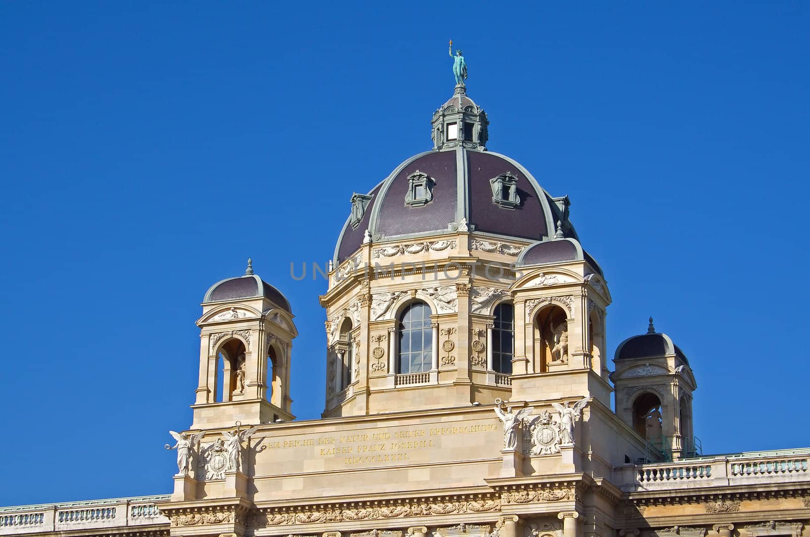 Detail of Kunsthistorisches Museum at Maria-Theresien-Platz, Vienna