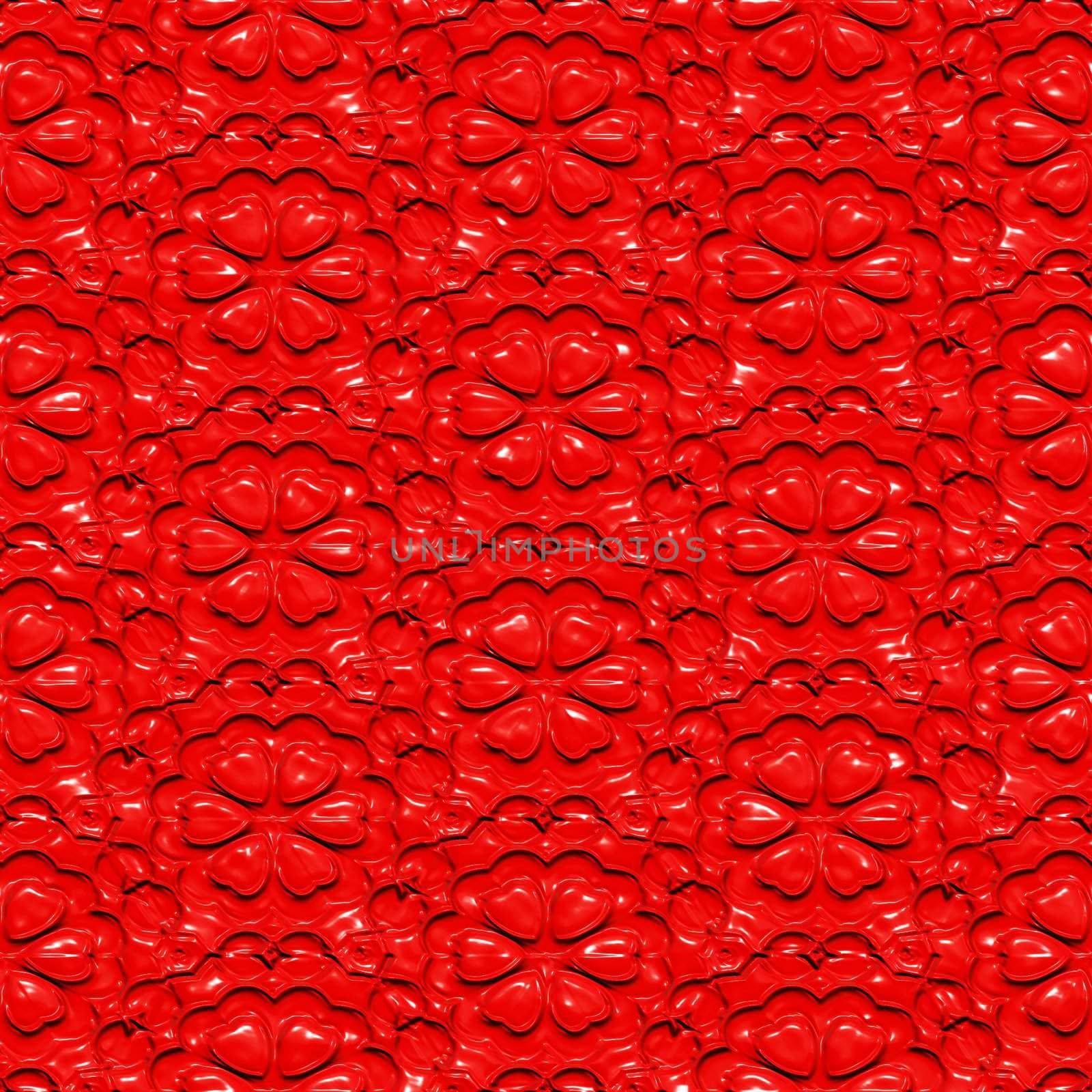 imprinted red flowers by weknow