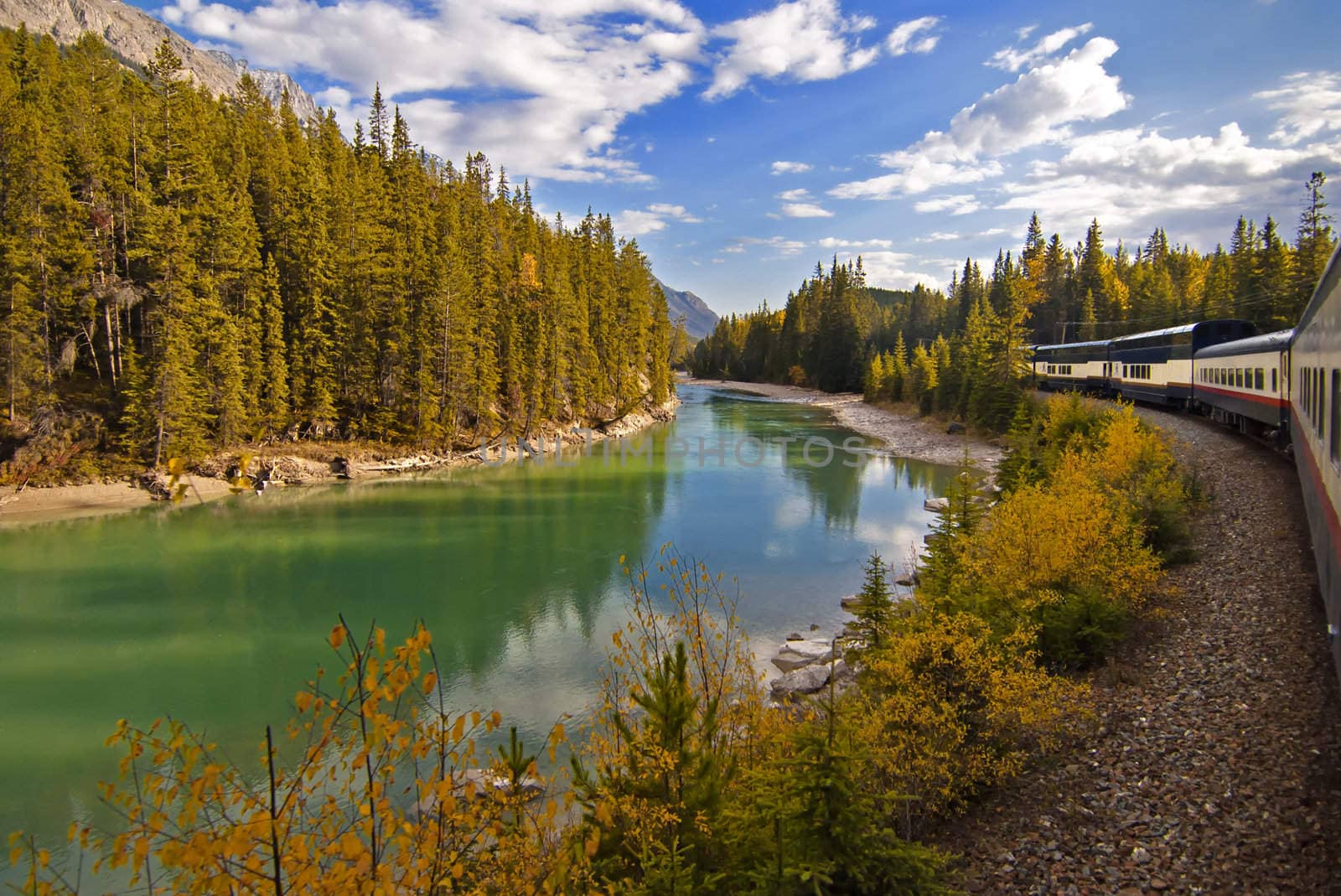 Train Journey through the Rocky Mountains, Canada