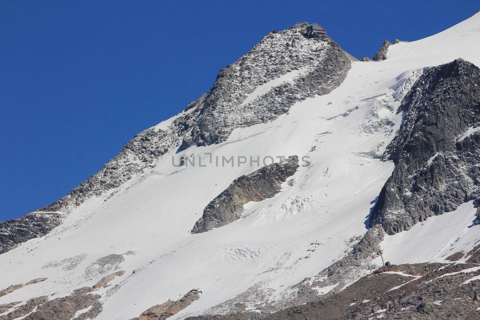 Mont-Balnc and snow and sky blue