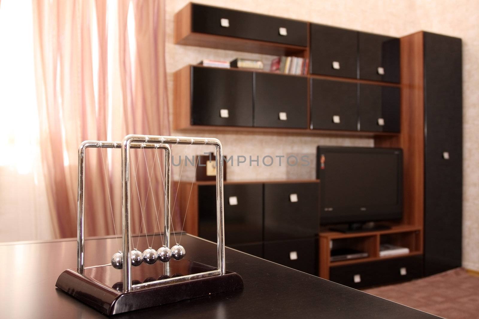 Studio photographing of an interior of a living room

