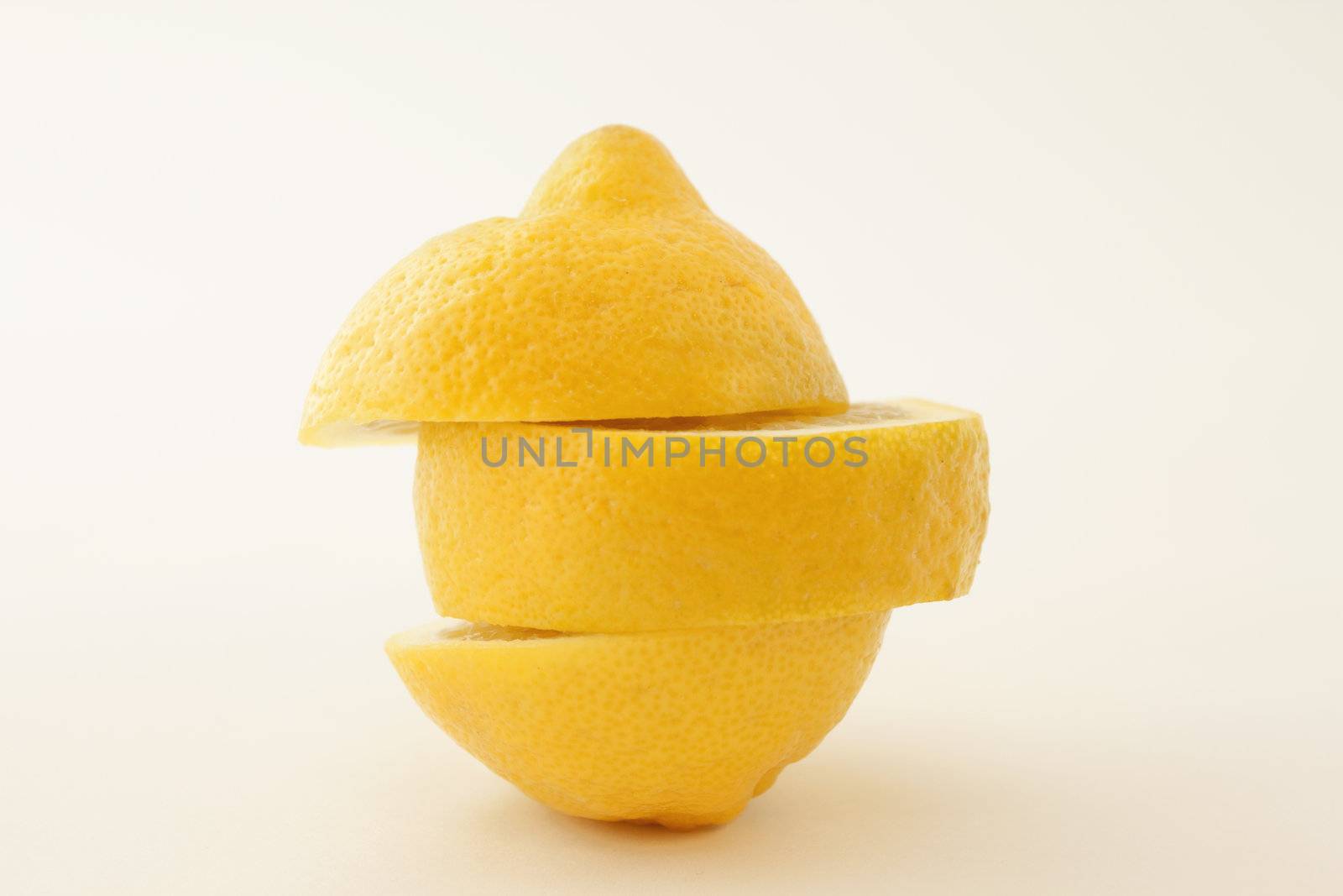 Daring to be different, this lemon balances upright after its unusual slicing