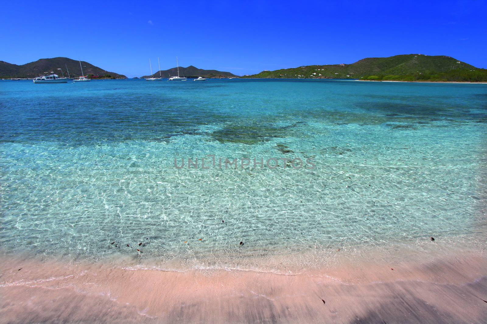 View of the Caribbean island Tortola - British Virgin Islands.