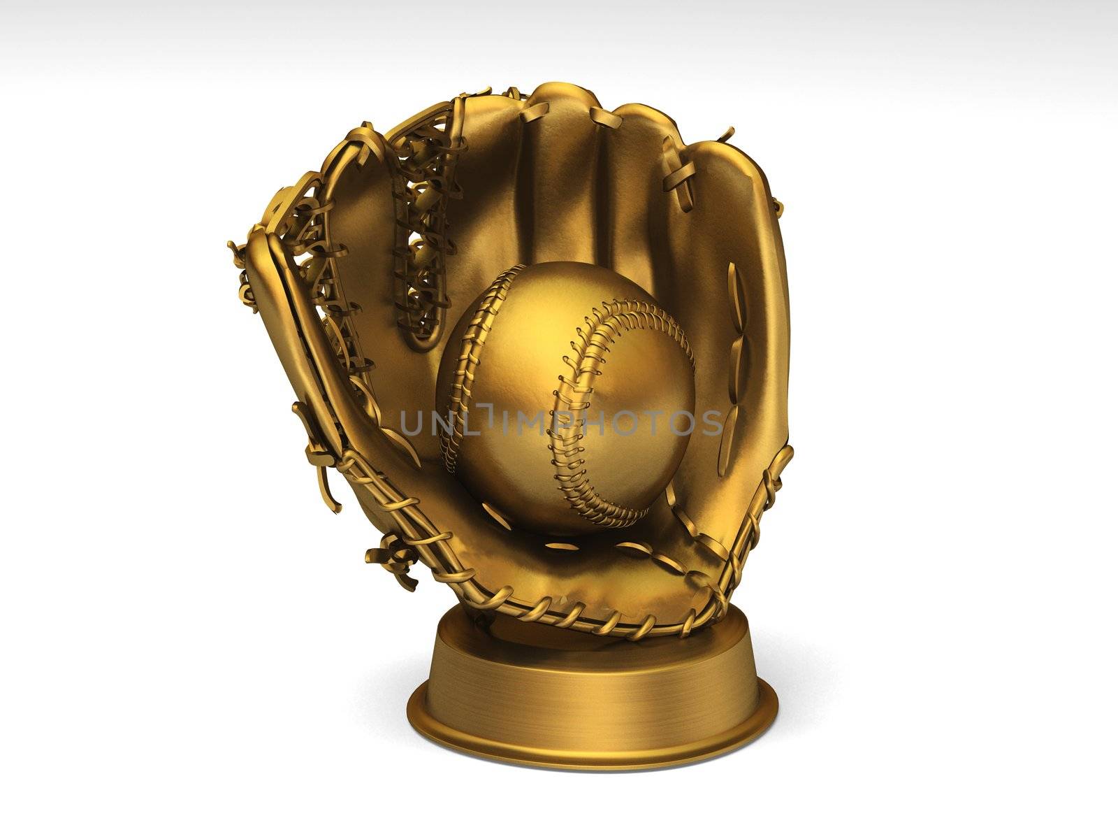 Golden baseball trophy by shkyo30