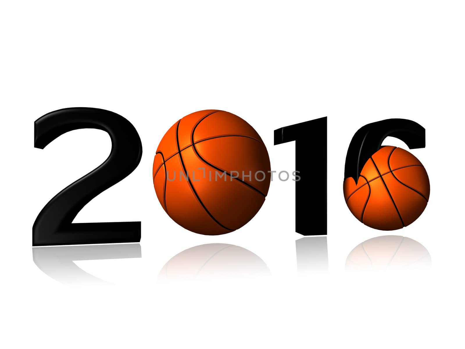 It's a big 2016 basket logo on a white background