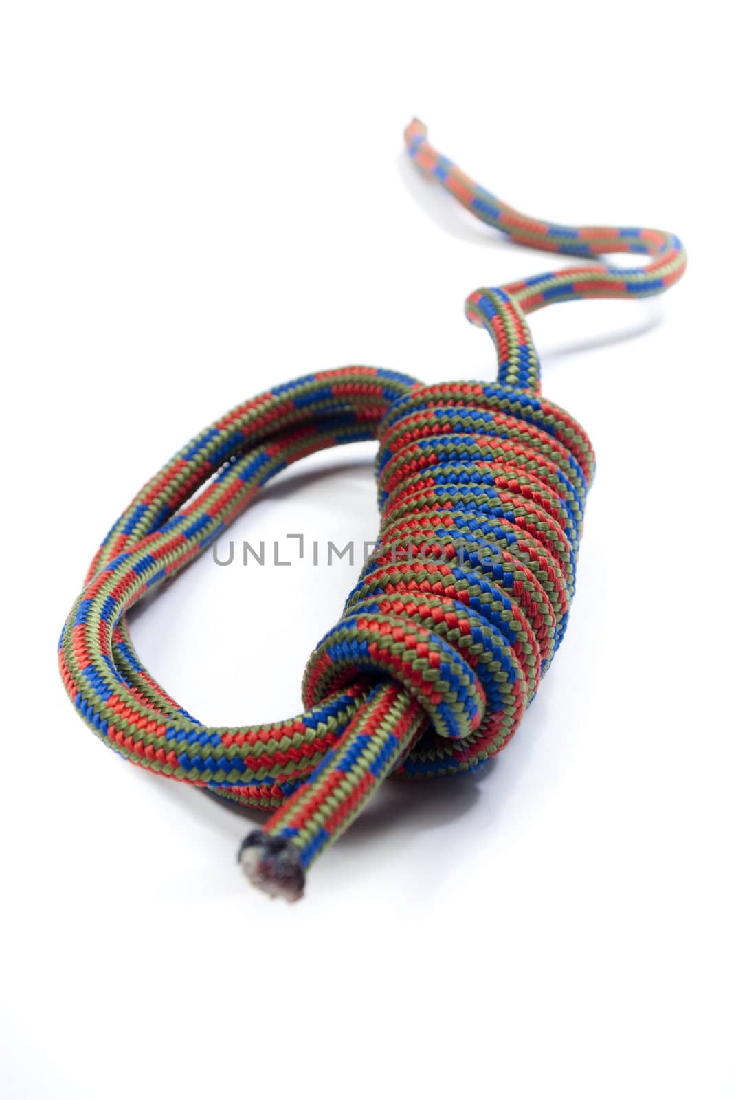 coloured rope bundled up