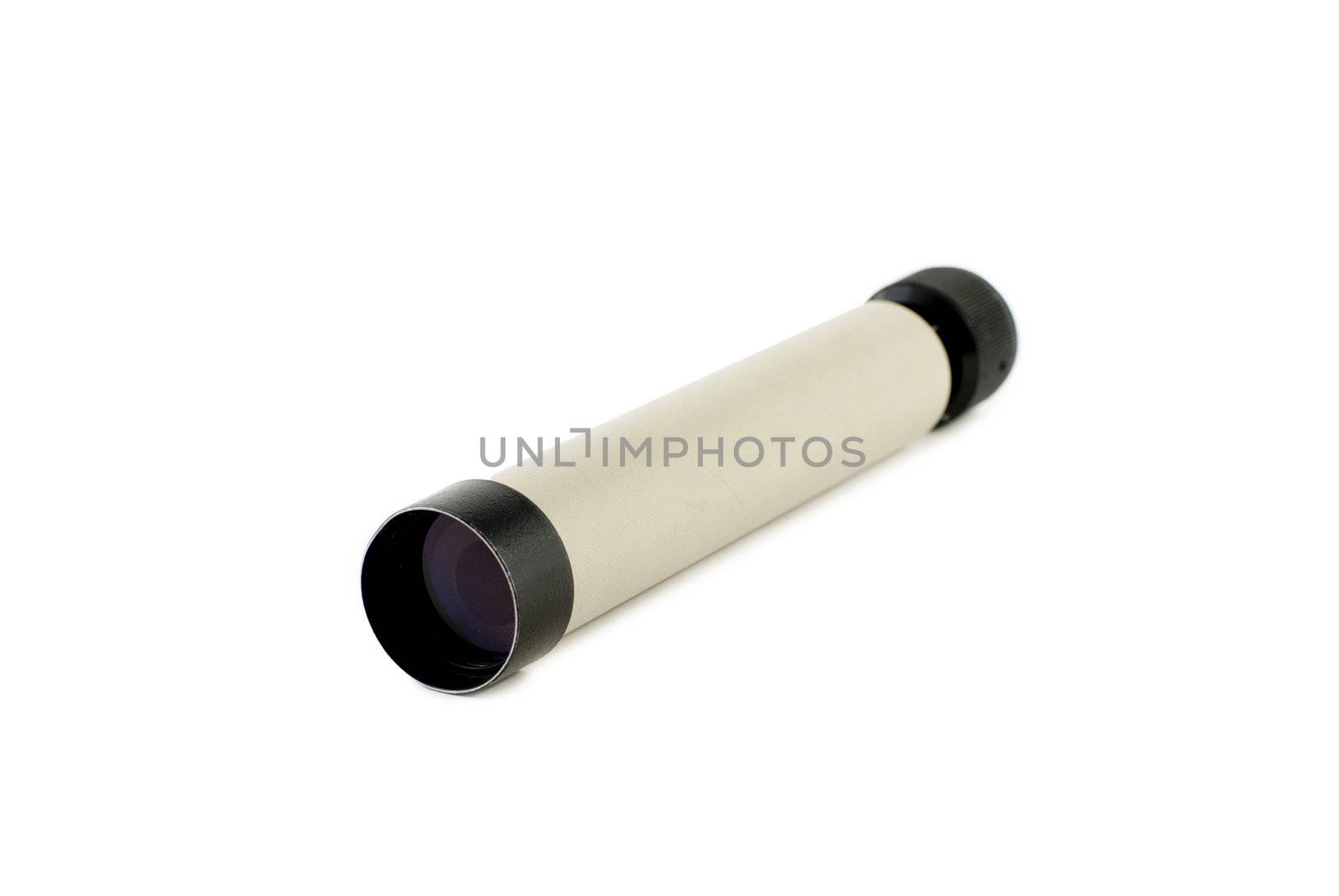 spyglass on white background