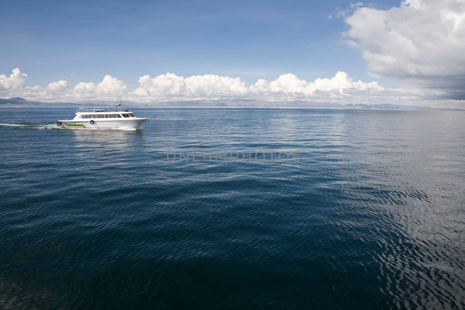 A waterscape of Lake Titicaca. It is one of the highest lakes in the world at 4000m.