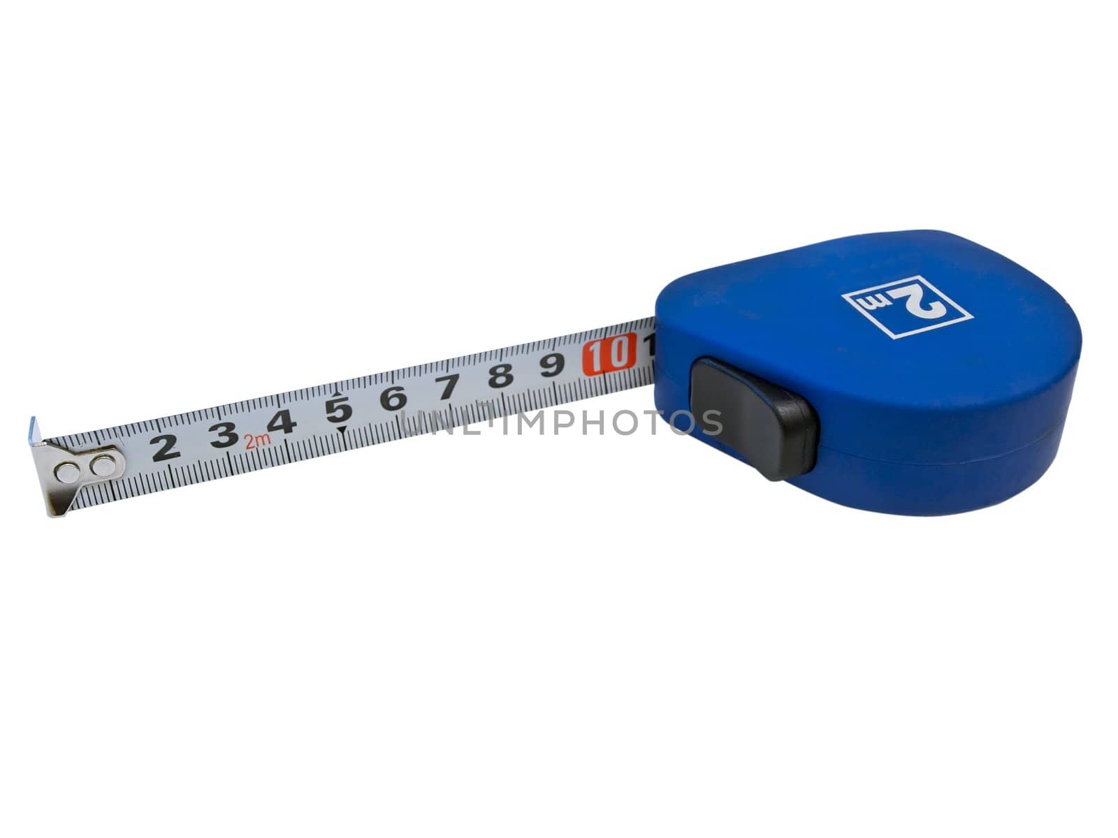 Isolated tapeline against the white background 