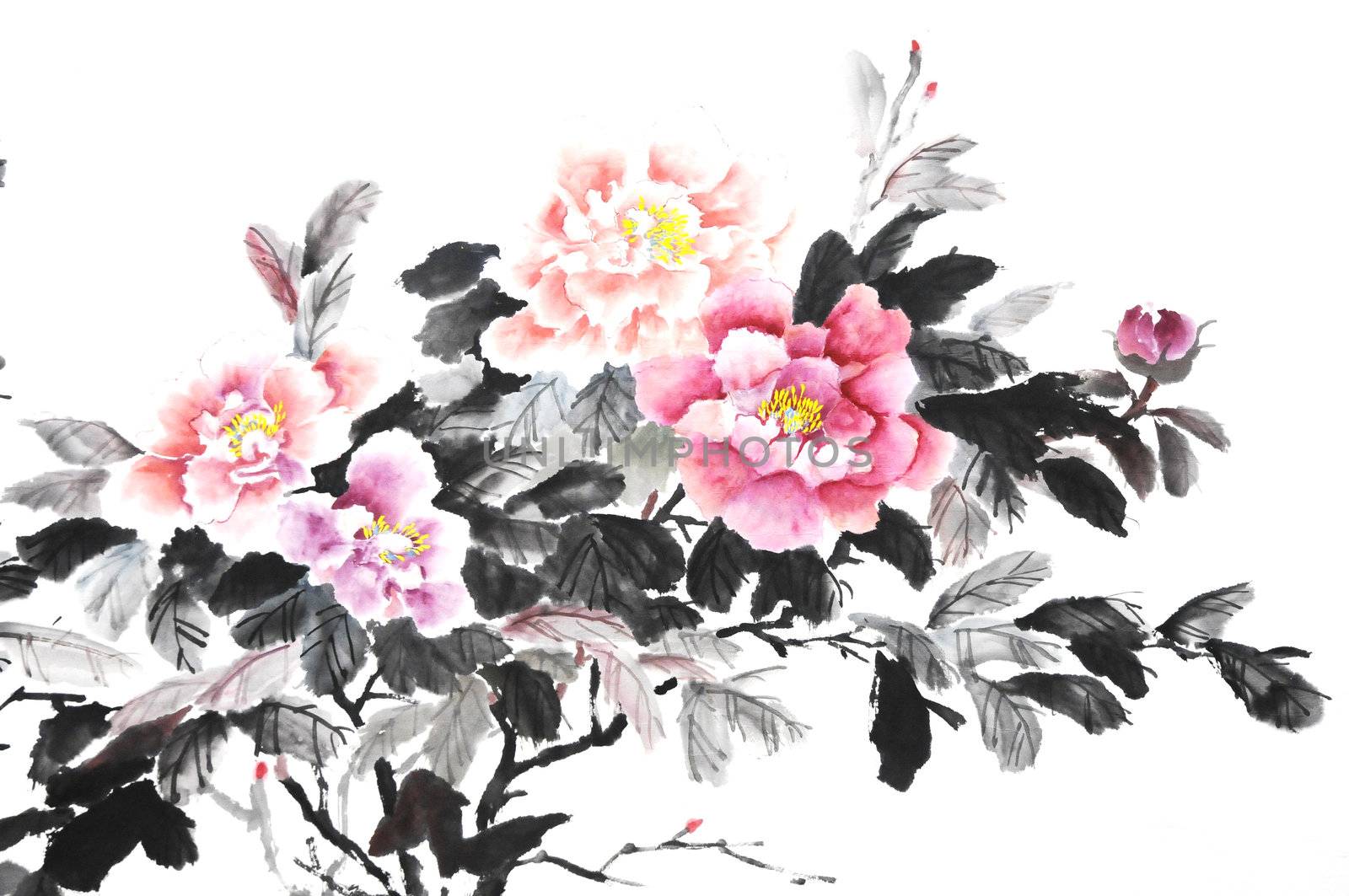 chinese flower painting artwork by zens