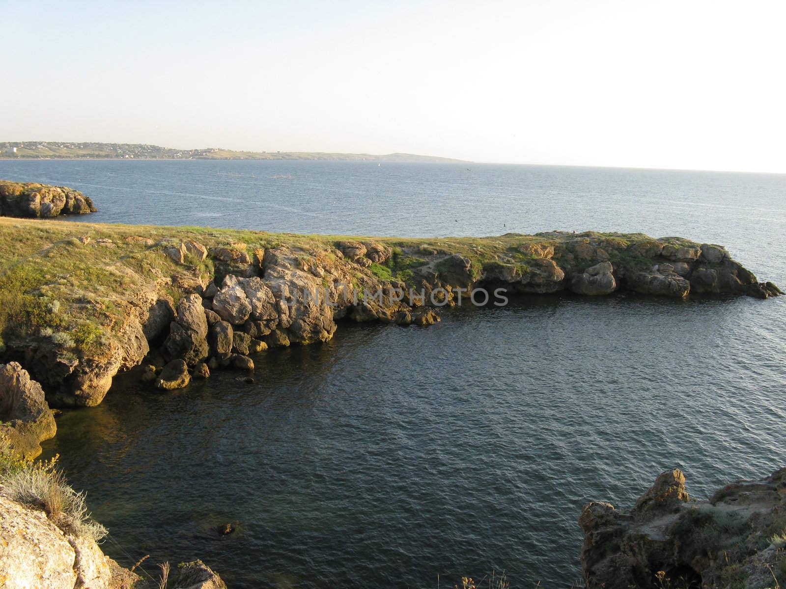 Coast of sea of Azov in Ukraine.