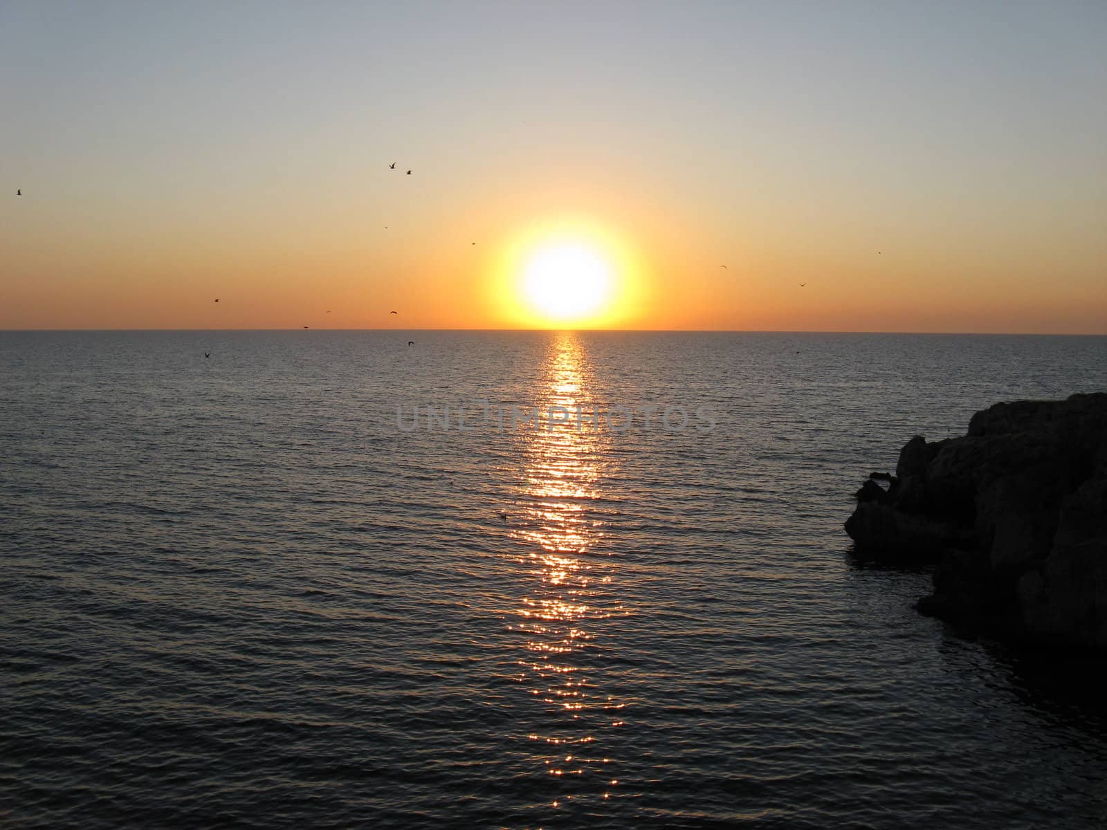 Coast of sea of Azov in Ukraine.