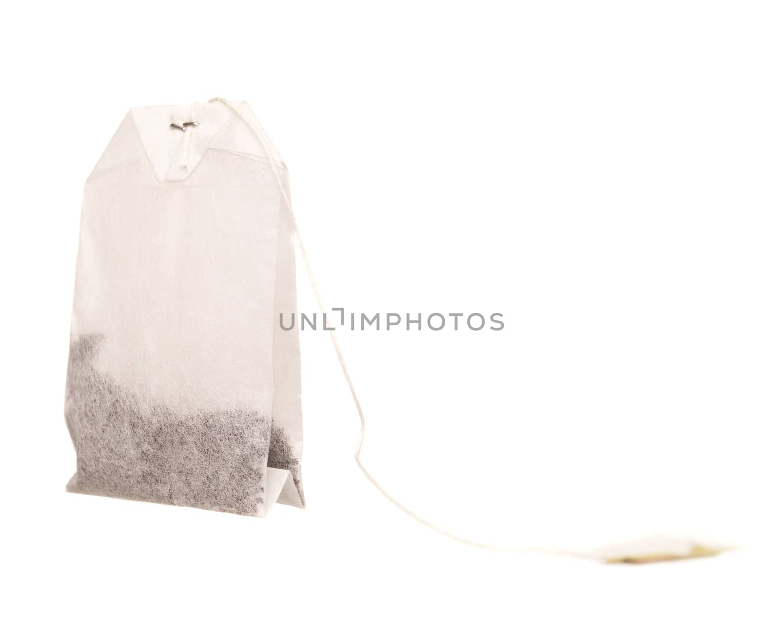 Teabag isolated on white background
