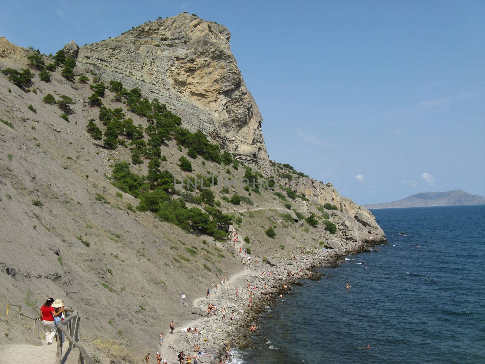 Coast of sea of Azov in Ukraine.