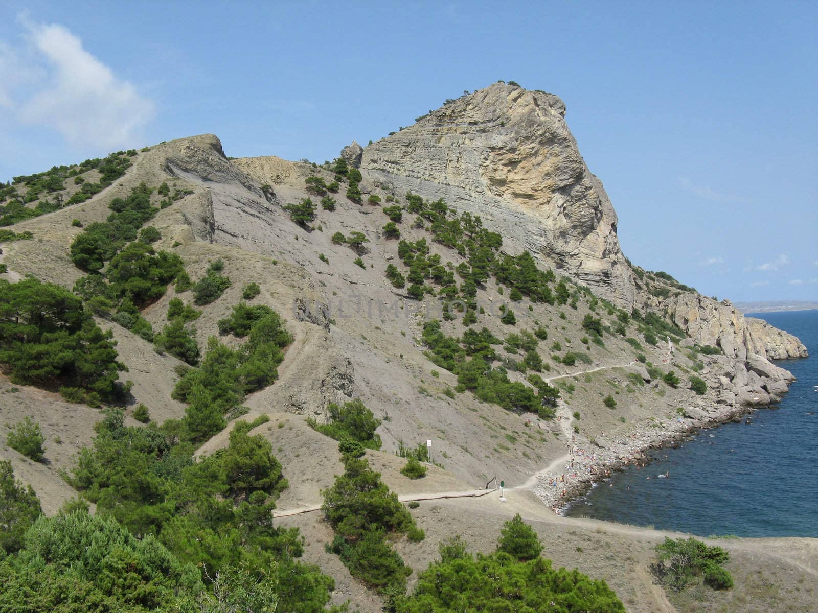 Coast of sea of Azov in Ukraine.