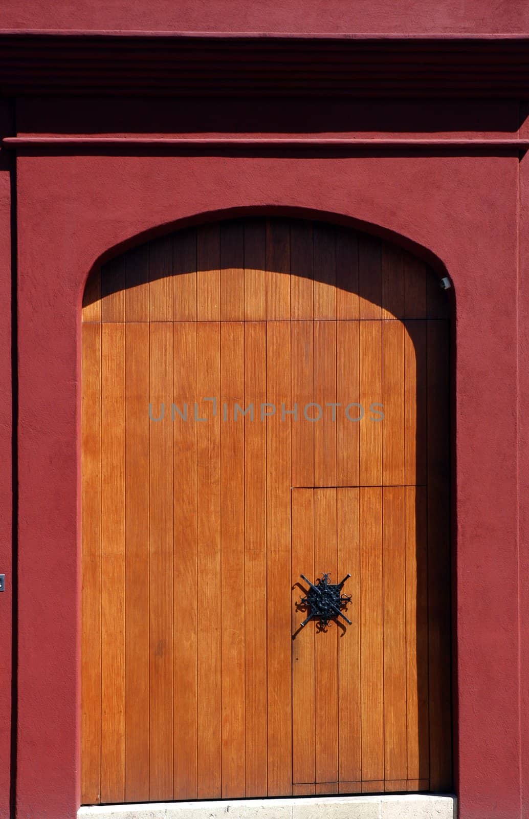 Door on typical Mexican house in Oaxaca