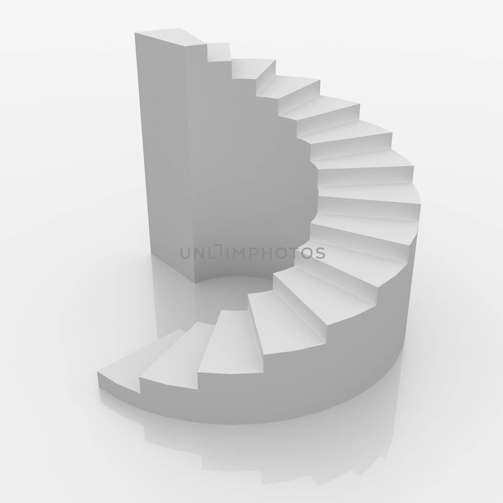 White spiral stairs to success by richwolf