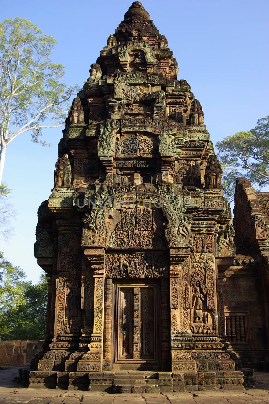 It's a tower of the Prasat Kravan temple in Angkor