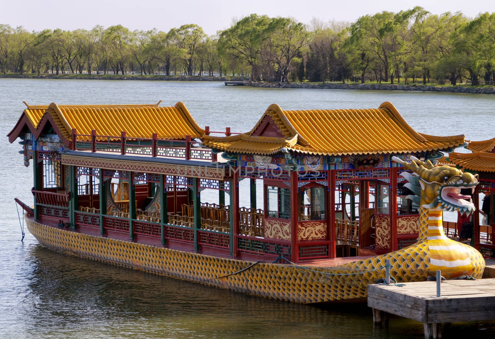 Beijing Summer Palace: lake boat. by Claudine