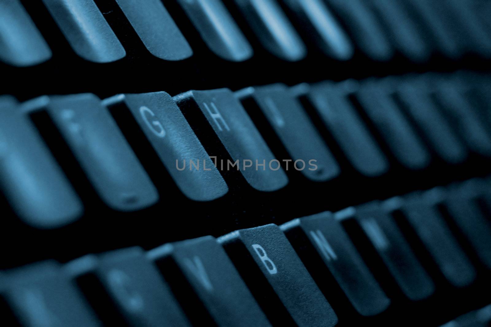 Computer keyboard (Blue toned in PS)