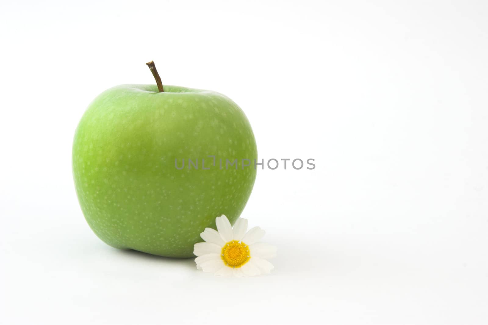 Grenn Apple with a flower