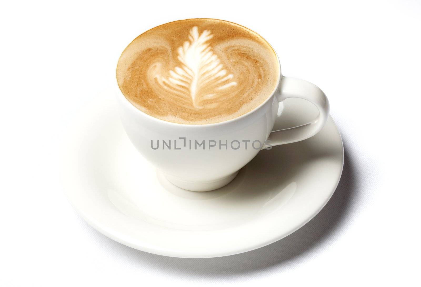 barista coffee cup isolated over white by dolgachov
