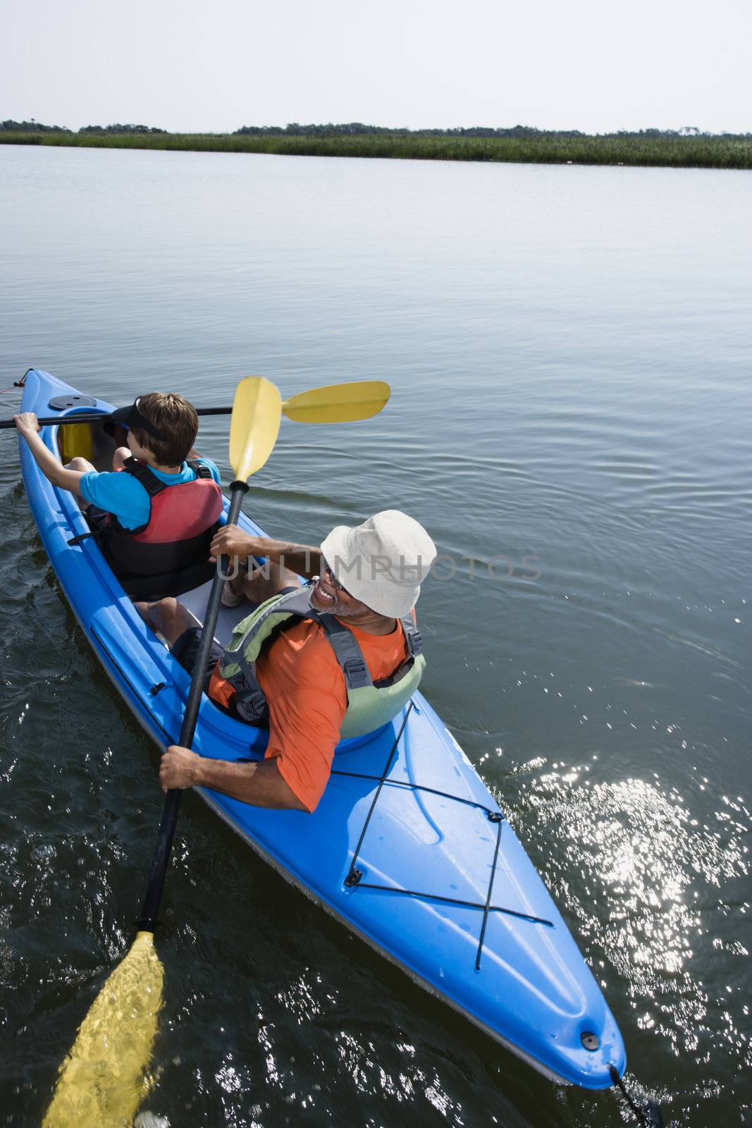 Kayakers. by iofoto