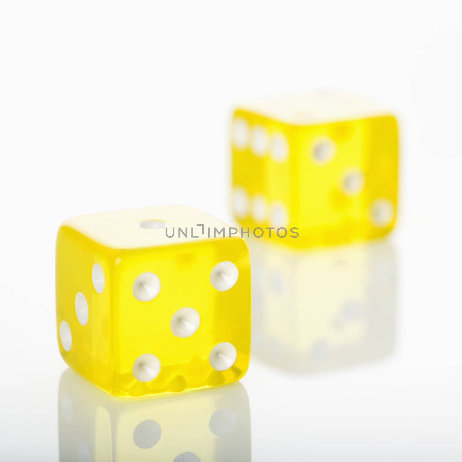 Two yellow dice.
