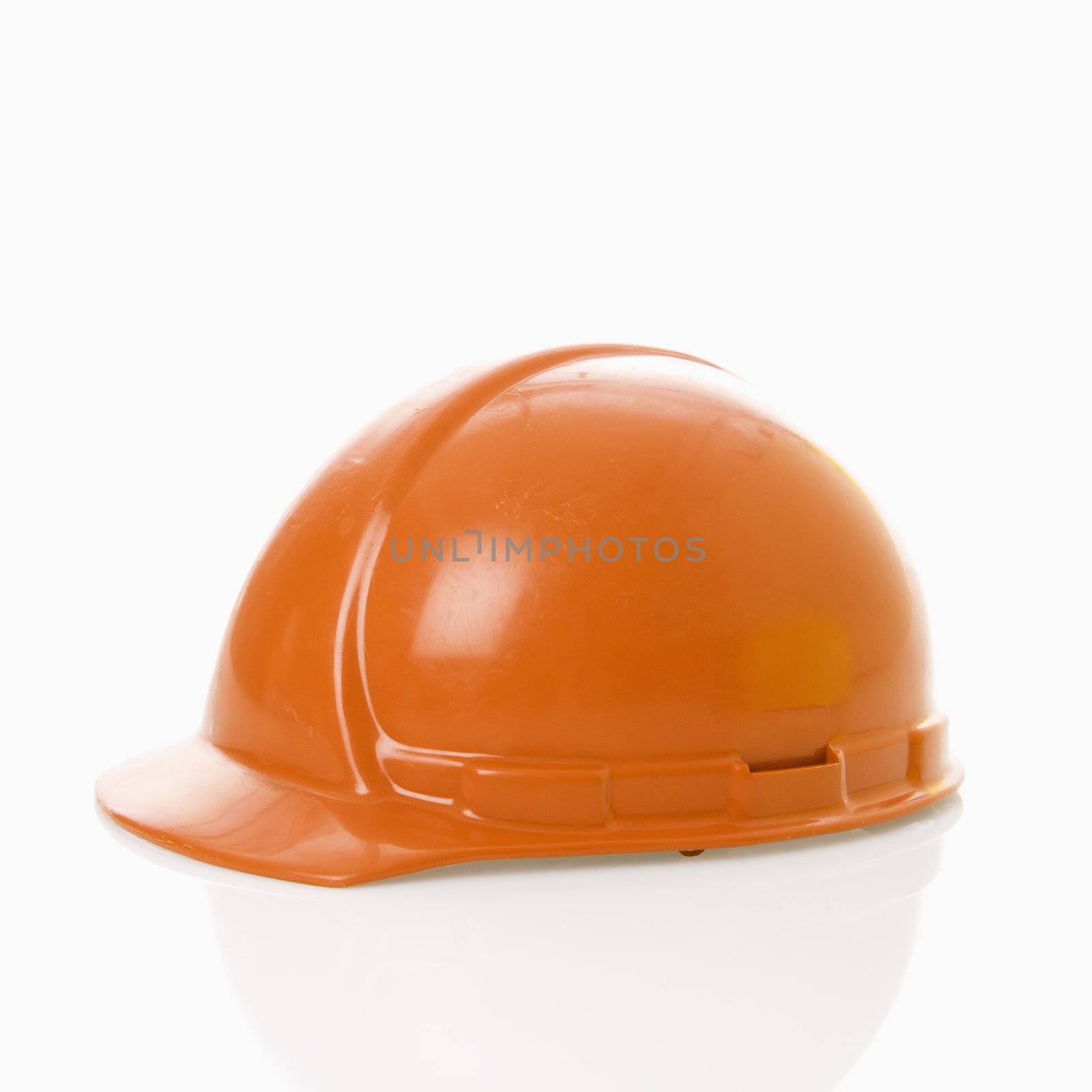 Orange safety hard hat.