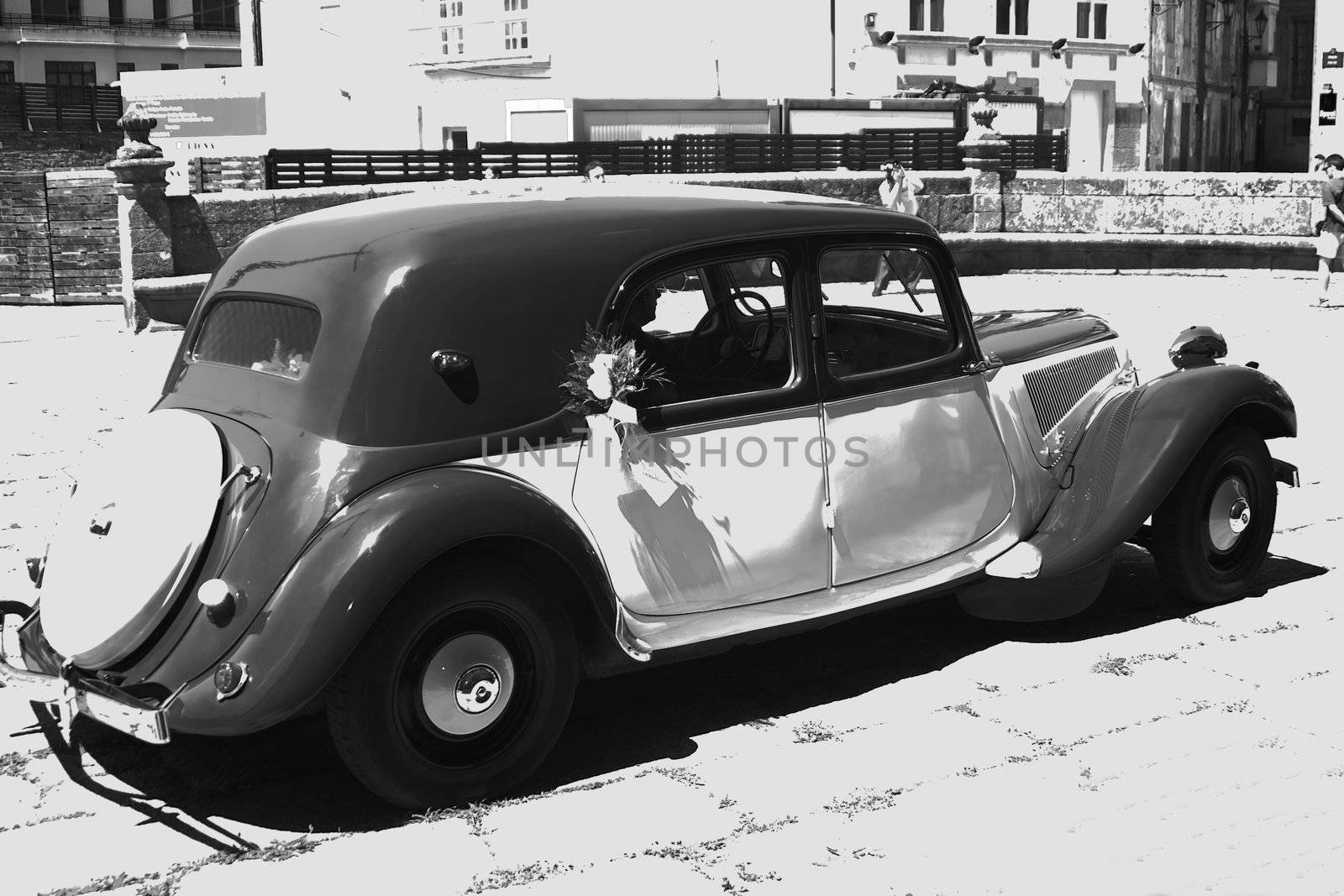 image of a vintage car in a wedding