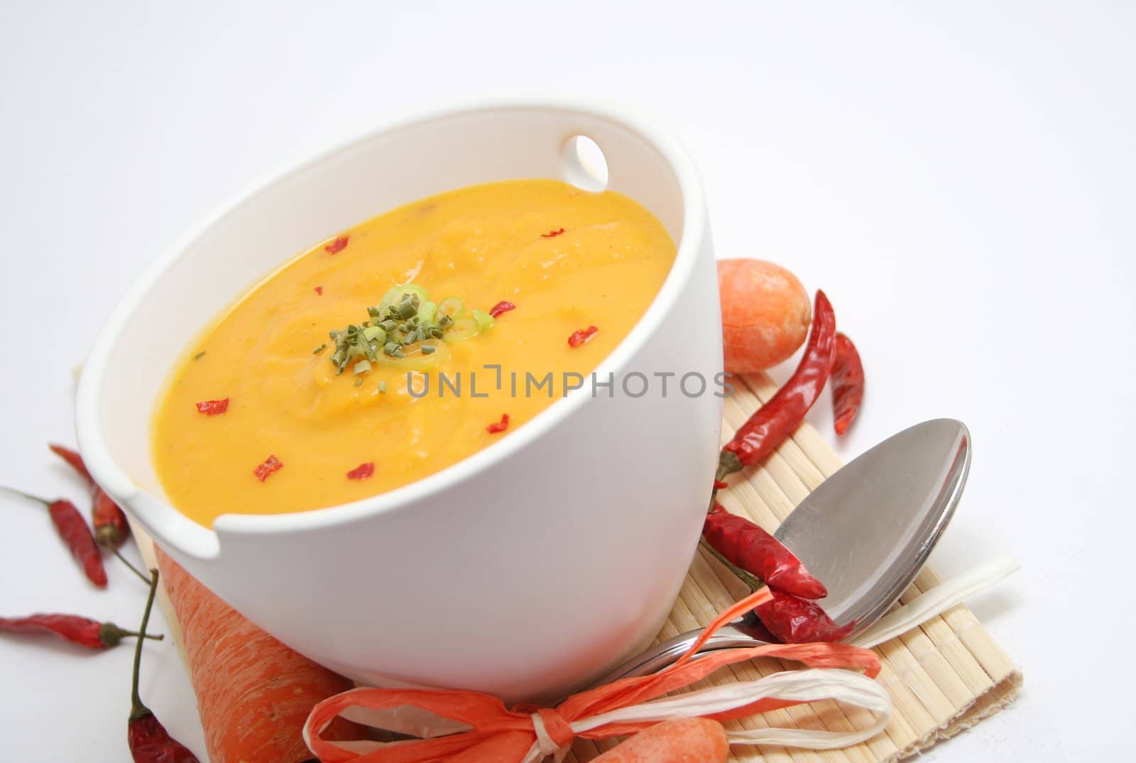 fresh soup of carrots