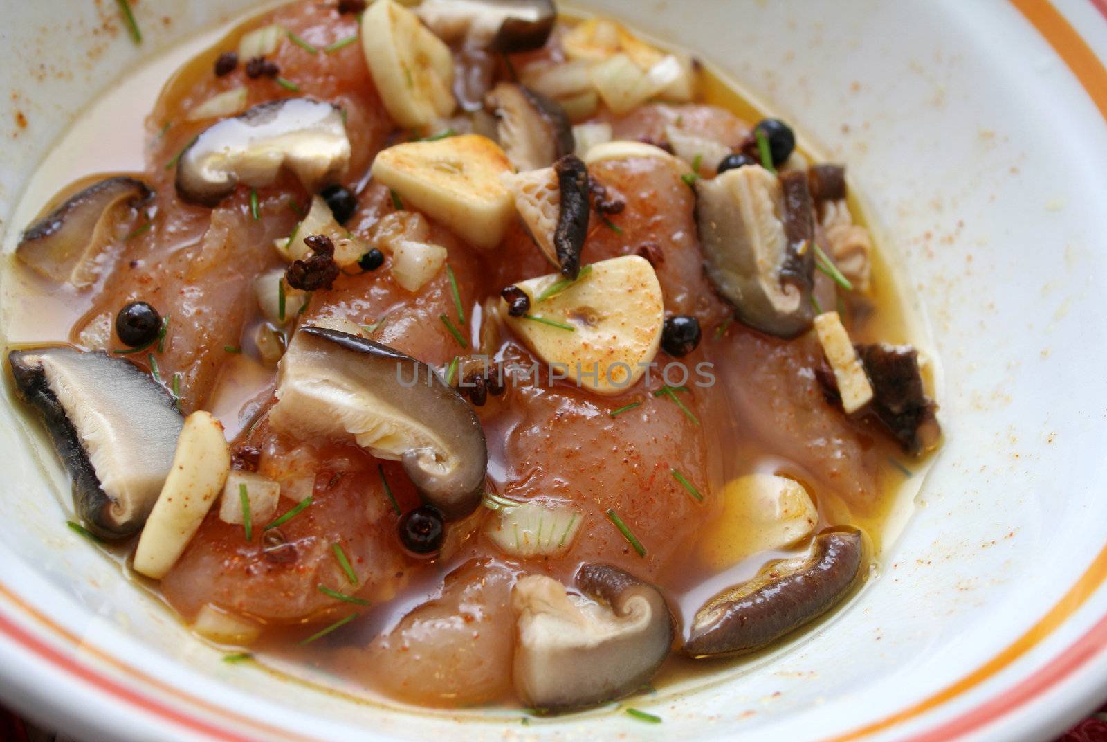 meat with oil