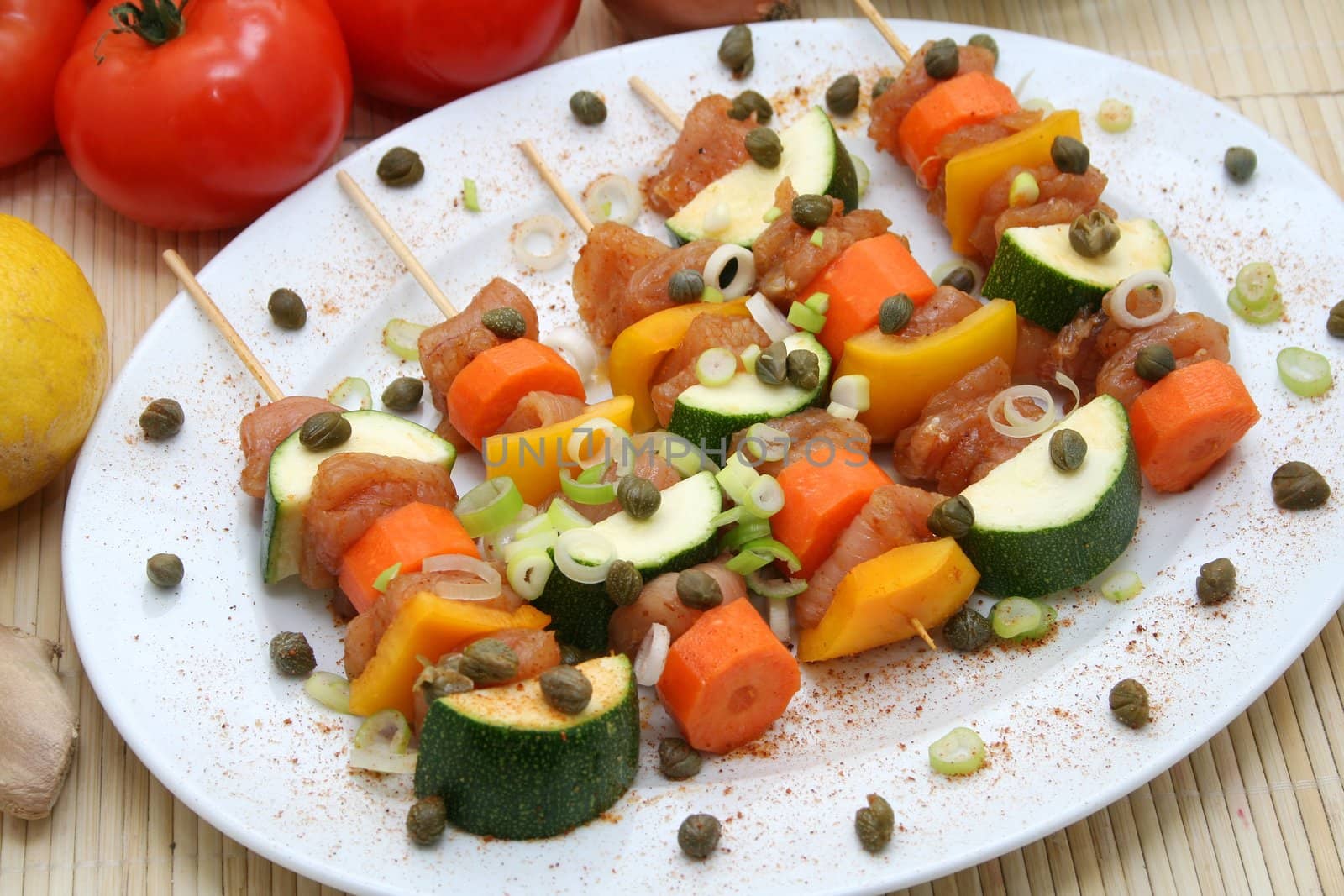 fresh meat with vegetables