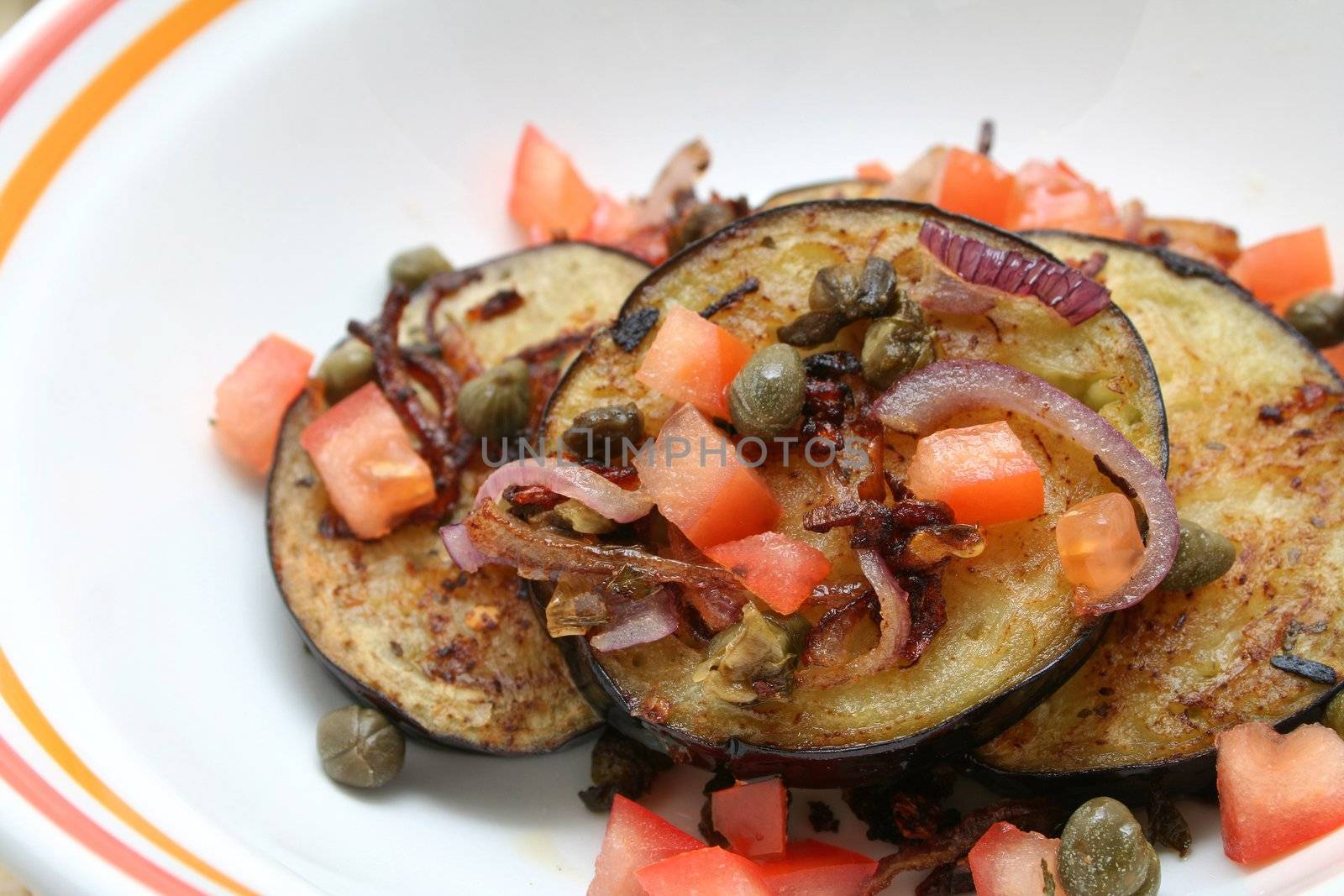 fresh aubergines