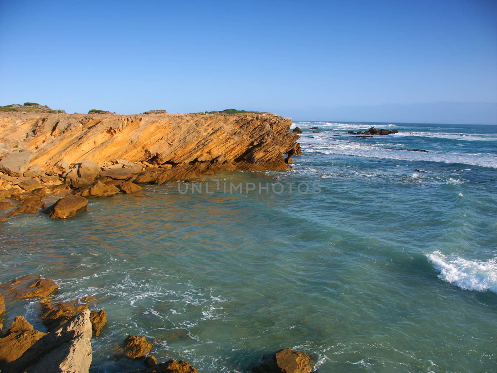 Rocky coast in Victoria, Australia by Wirepec