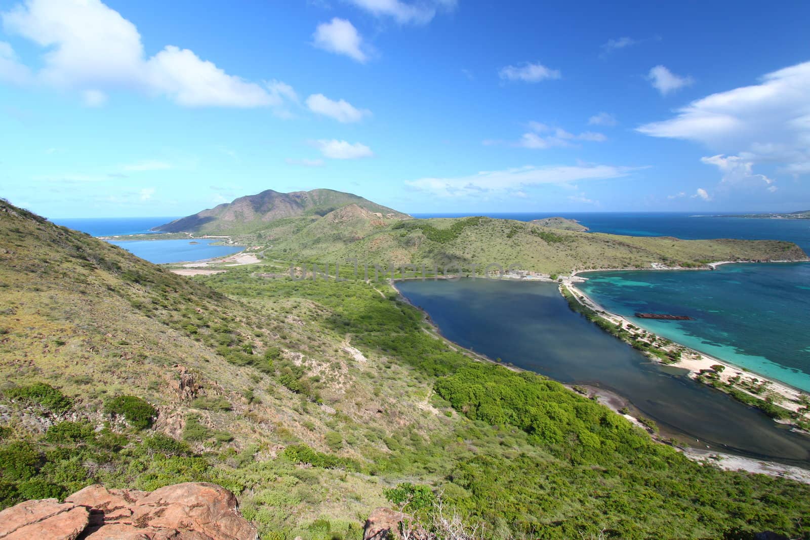 View of the Caribbean island of Saint Kitts.